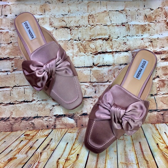 ❌SOLD❌ [Steve Madden] Pink Bow Flats Slip On Mules - Picture 8 of 8